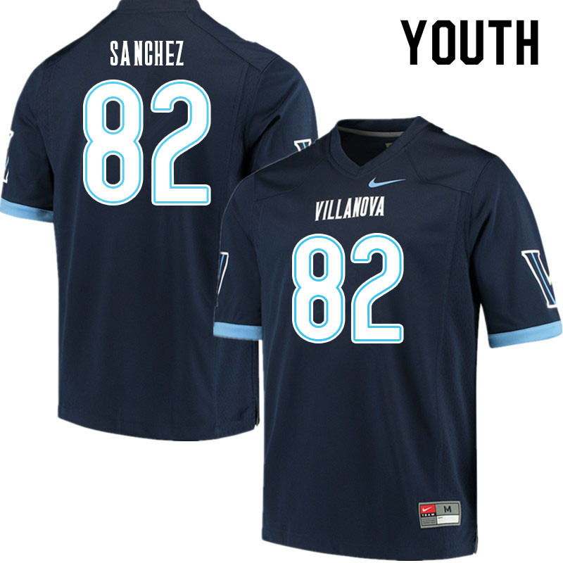 Youth #82 Jaylan Sanchez Villanova Wildcats College Football Jerseys Sale-Navy